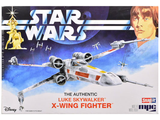 Skill 2 Snap Model Kit Luke Skywalker X-Wing Fighter "Star Wars: A New Hope" (1977) Movie 1/63 Scale Model by MPC T&y