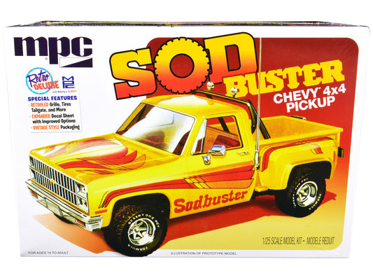 Skill 2 Model Kit 1981 Chevrolet 4x4 Stepside Pickup Truck Sod Buster 1/25