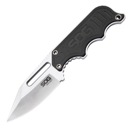 SOG Instinct Knife-Non-Folding 2.3" Blade-Black and Silver Handle-Satin Finish