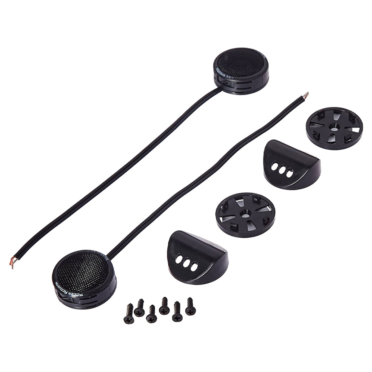 POWER ACOUSTIK 1" TWEETERS (Sold in pairs) 200 WATT2-WAY MOUNT; BUILT-IN XOVER