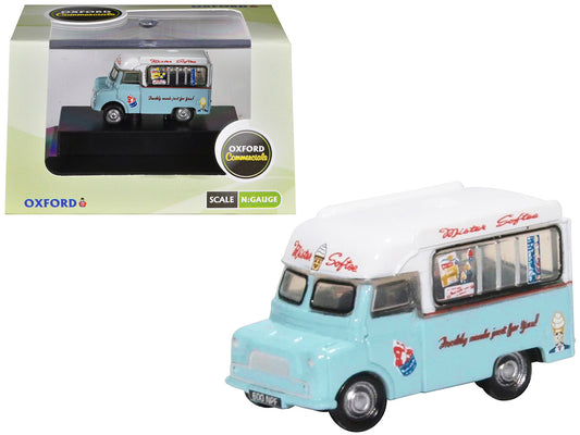 Bedford CA Ice Cream Van "Mister Softee" Light Blue with White Top 1/148 (N) Scale T&y Diecast Model Car by Oxford T&y Diecast