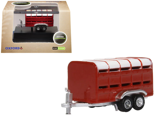 Livestock Trailer Red 1/148 (N) Scale T&y Diecast Model Car by Oxford T&y Diecast