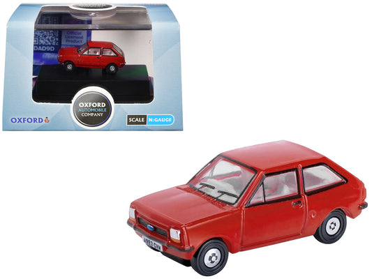 Ford Fiesta Mk1 RHD (Right Hand Drive) Venetian Red 1/148 (N) Scale T&y Diecast Model Car by Oxford T&y Diecast