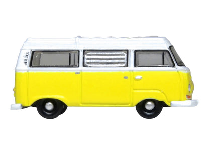 Volkswagen T2 Bay Window Camper Van Saturn Yellow and White 1/148 (N) Scale T&y Diecast Model Car by Oxford T&y Diecast