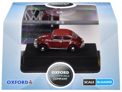 Volkswagen Beetle Ruby Red 1/148 (N) Scale T&y Diecast Model Car by Oxford T&y Diecast