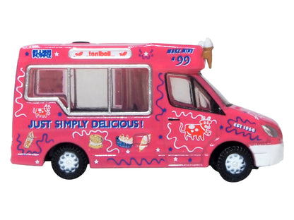Whitby Mondial Ice Cream Van "Tonibell" Pink with Graphics 1/76 (OO) Scale T&y Diecast Model Car by Oxford T&y Diecast