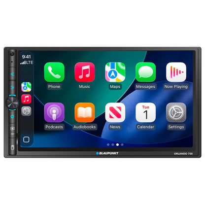 Blaupunkt 6.95″ Double DIN Mechless Receiver with Wireless Apple CarPlay / Android Auto & Bluetooth