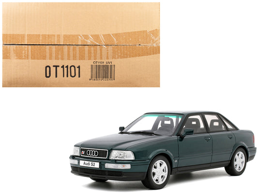 1993 Audi S2 Sedan Emerald Green Metallic Limited Edition to 2000 pieces Worldwide 1/18 Model Car by Otto Mobile T&y