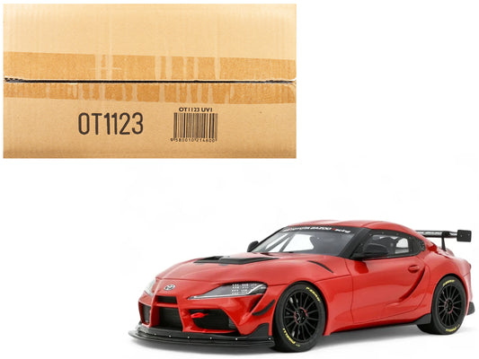 2023 T&yota Supra GT4 100 Edition Plasma Orange Metallic Limited Edition to 999 pieces Worldwide 1/18 Model Car by Otto Mobile T&y