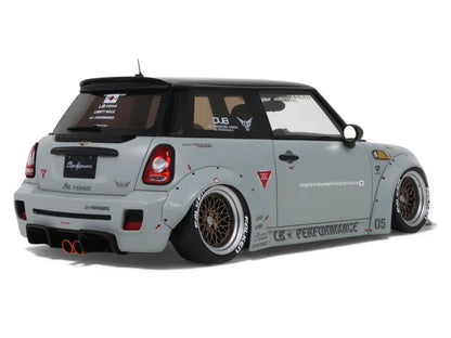 2015 Mini Cooper R56 LB-Works "LB Nation" Gray with Black Top Limited Edition to 999 pieces Worldwide 1/18 Model Car by Otto Mobile T&y