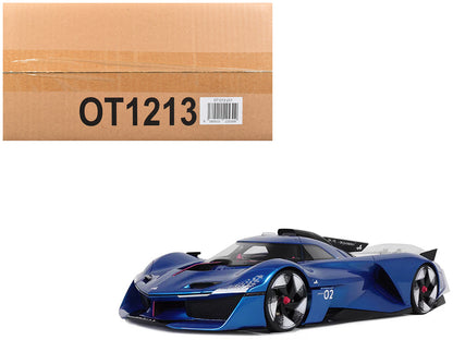 2024 Alpine Alpenglow HY6 Concept Car Specular Blue Metallic 1/18 Model Car by Otto Mobile T&y