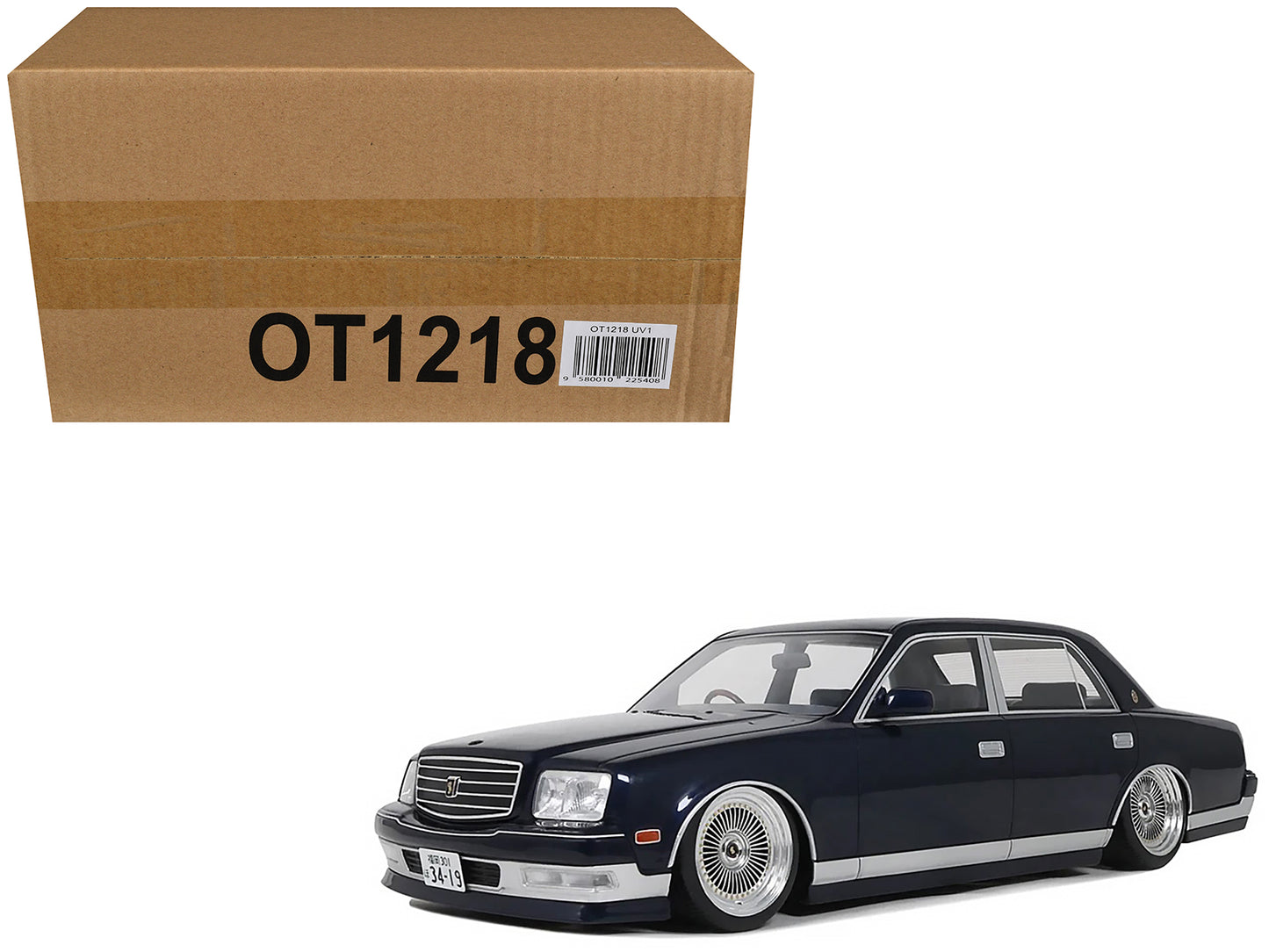 2008 T&yota Century V12 Stance RHD (Right Hand Drive) Blue Mica Limited Edition to 999 pieces Worldwide 1/18 Model Car by Otto Mobile T&y