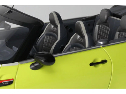 2021 Mini JCW Cabrio Zesty Yellow with Black Stripes 1/18 Model Car by Otto Mobile T&y