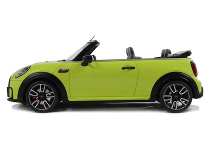 2021 Mini JCW Cabrio Zesty Yellow with Black Stripes 1/18 Model Car by Otto Mobile T&y