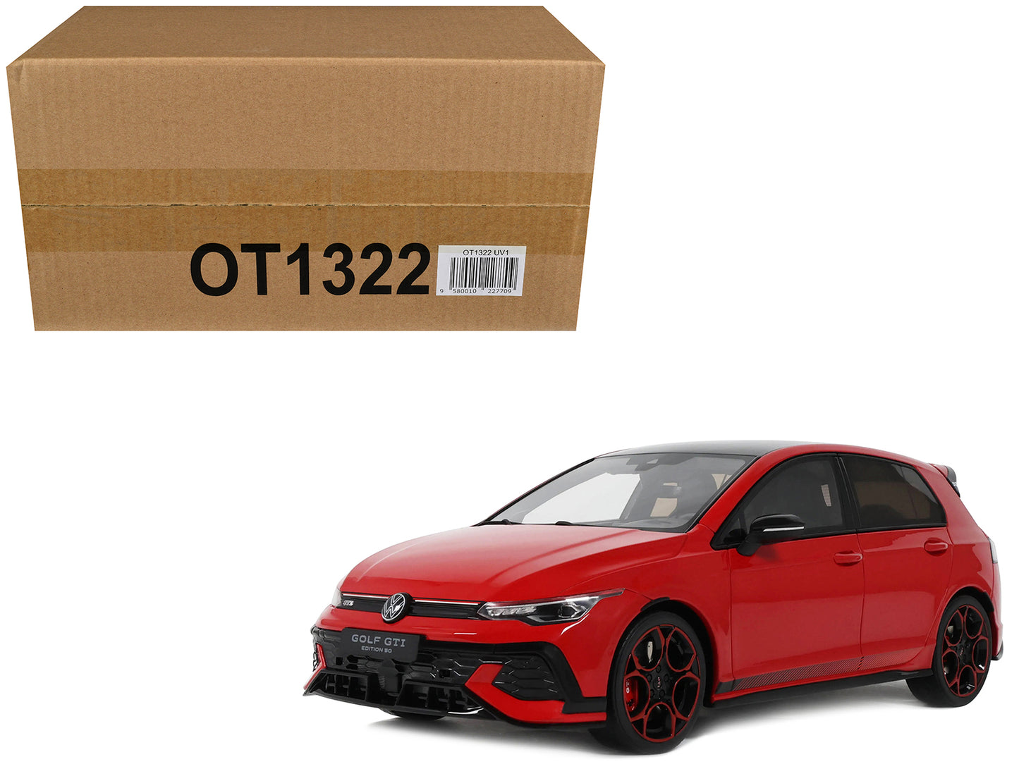 2024 Volkswagen Golf Mk.8 GTi 50th Edition Tornado Red Limited Edition to 999 pieces Worldwide 1/18 Model Car by Otto Mobile T&y