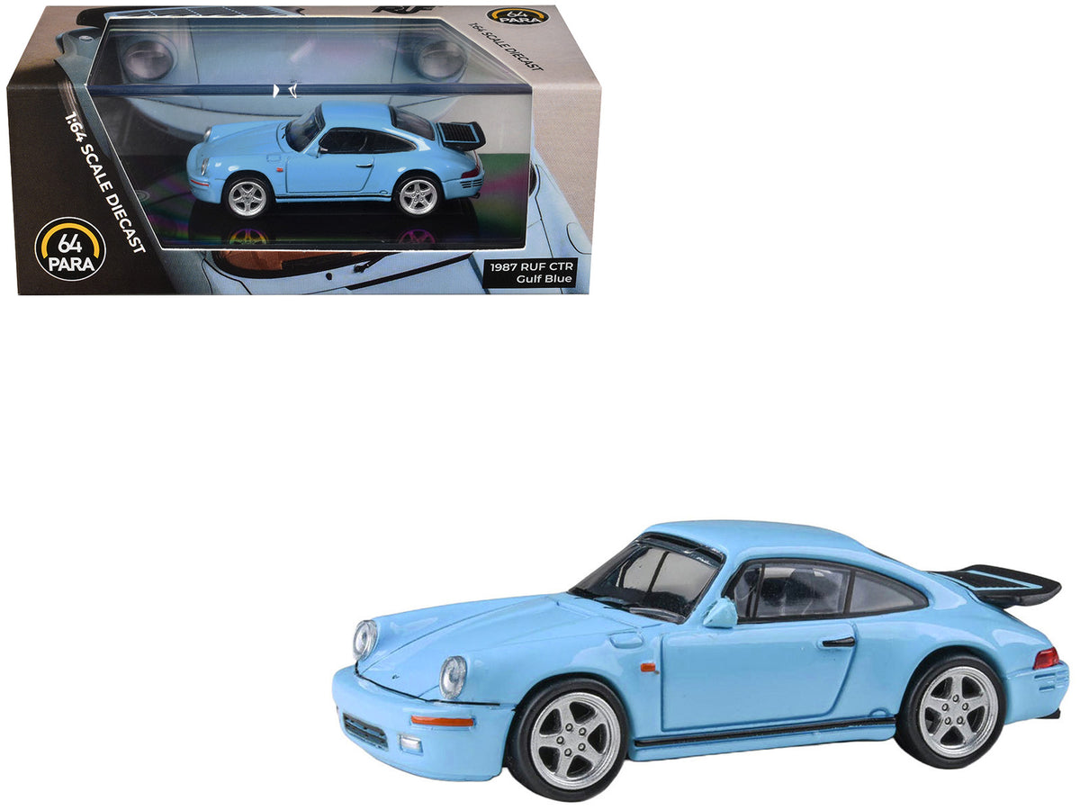 1987 RUF CTR Gulf Blue 1/64 Diecast Model Car by Paragon Models - Paragon