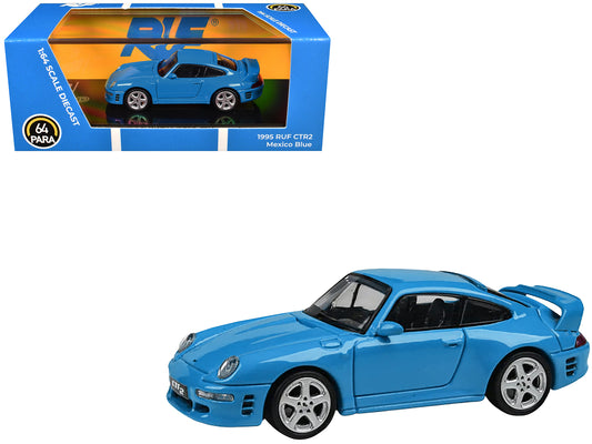 1995 RUF CTR2 Mexico Blue 1/64 T&y Diecast Model Car by Paragon Models