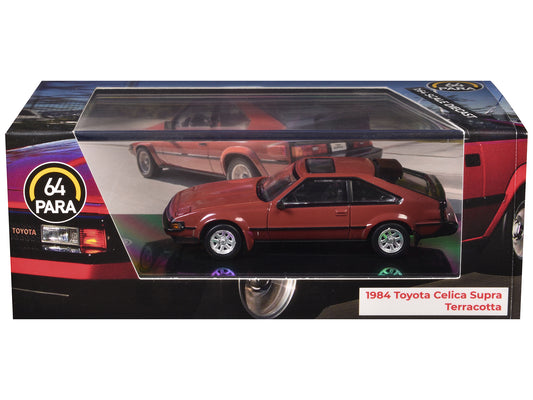 1984 T&yota Celica Supra Terracotta Red with Sunroof 1/64 T&y Diecast Model Car by Paragon