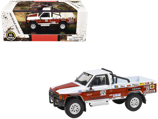 T&yota Hilux Pickup Truck #748 Malcolm Vinje - Mark Hansen "Mojave 250" (1987) 1/64 T&y Diecast Model Car by Paragon Models