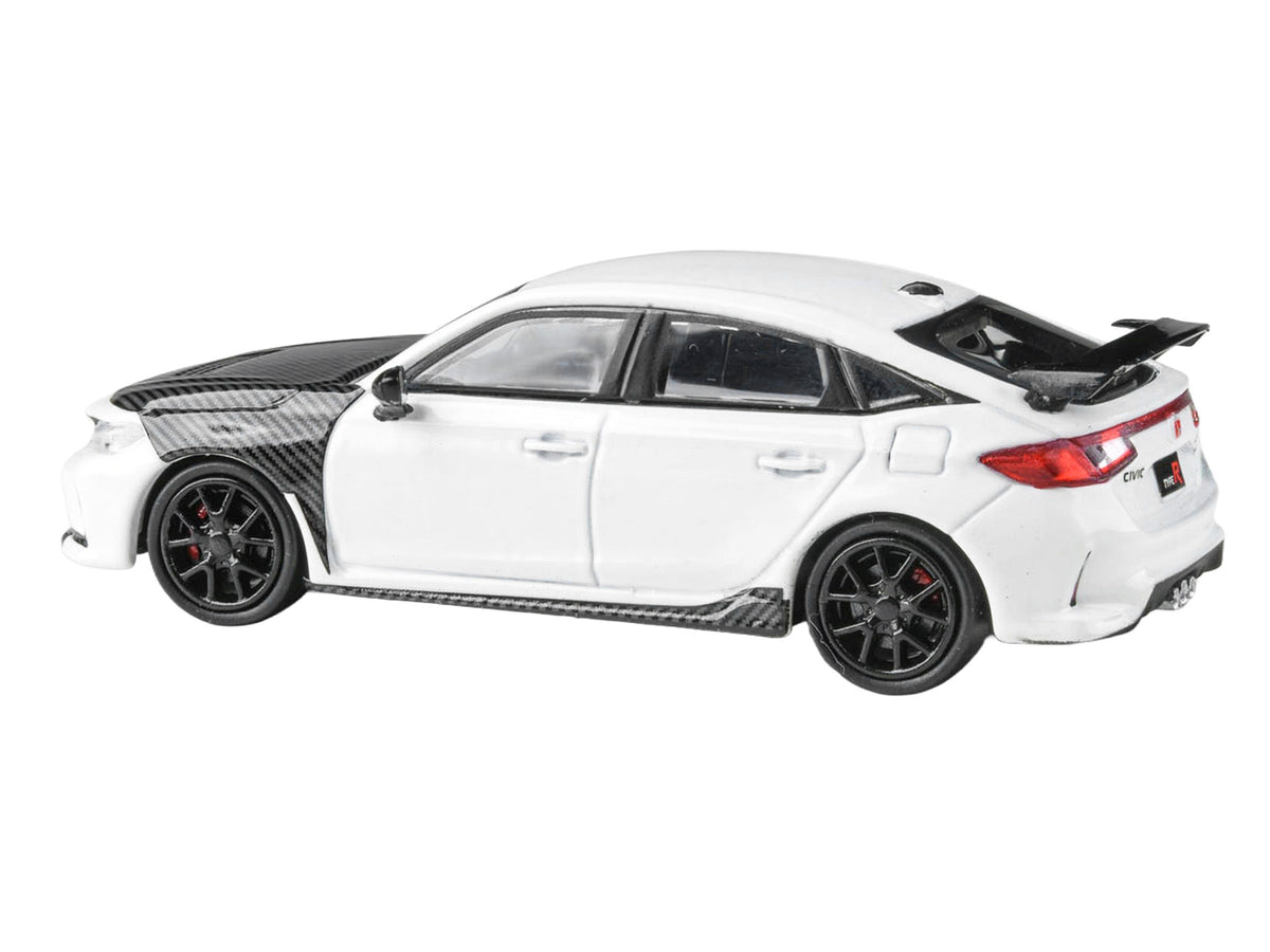 2025 Honda Civic Type R FL5 White Carbon 1/64 Diecast Model Car - Paragon