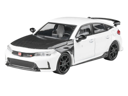 2025 Honda Civic Type R FL5 White Carbon 1/64 Diecast Model Car - Paragon