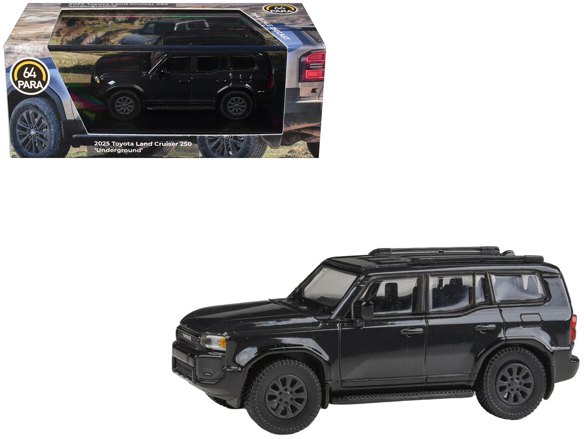 2025 Toyota Land Cruiser 250 Black 1/64 Diecast Model Car - Paragon