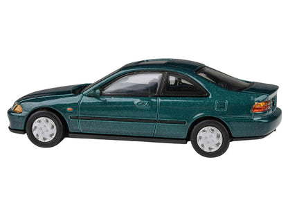 1995 Honda Civic Coupe EJ1 Paradise Blue Green 1/64 Diecast Model Car - Paragon