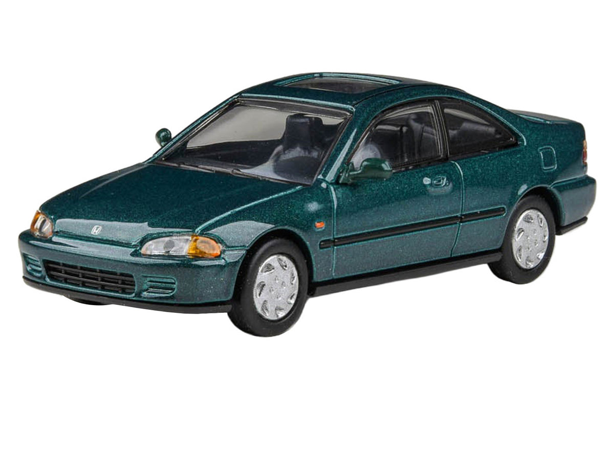 1995 Honda Civic Coupe EJ1 Paradise Blue Green 1/64 Diecast Model Car - Paragon
