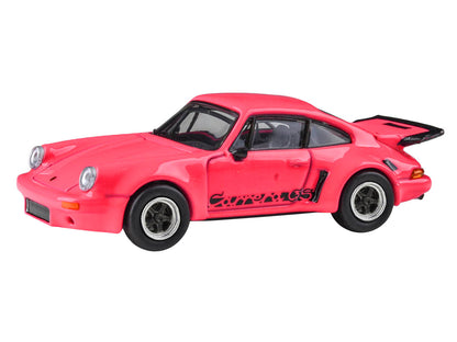 1974 Porsche 911 Carrera RSR 3.0 Fuchsia Black 1/64 Diecast Model Car - Paragon