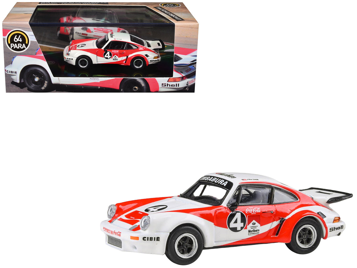 1976 Porsche 911 Carrera RSR 3.0 Ecuador #4 1/64 Diecast Model Car - Paragon