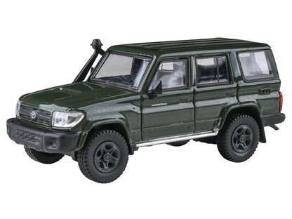 2014 Toyota Land Cruiser LC 76 Military Green 1/64 Diecast Model Car - Paragon