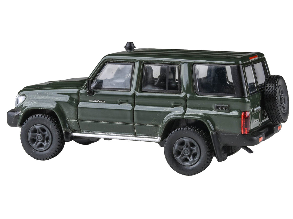 2014 Toyota Land Cruiser LC 76 Military Green 1/64 Diecast Model Car - Paragon