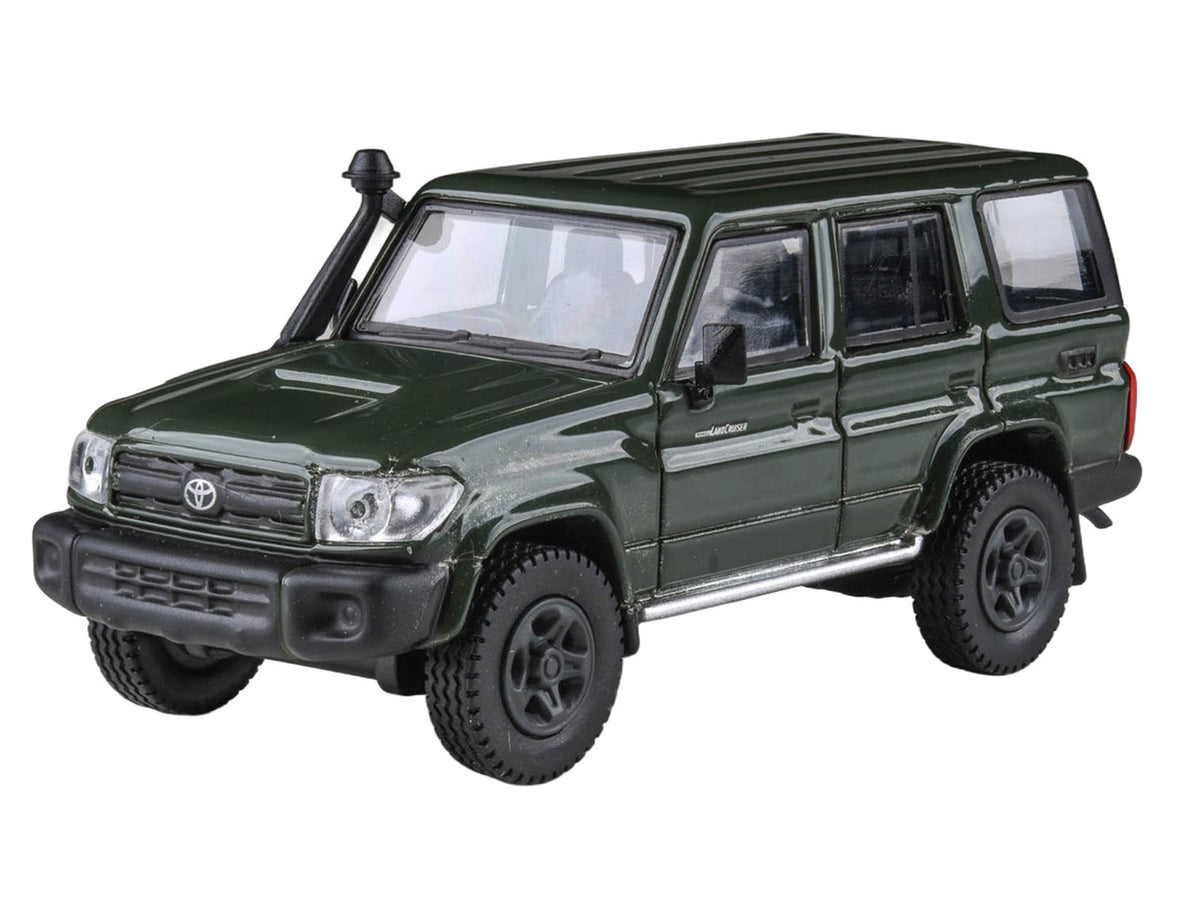 2014 Toyota Land Cruiser LC 76 Military Green 1/64 Diecast Model Car - Paragon