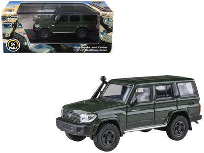 2014 Toyota Land Cruiser LC 76 Military Green 1/64 Diecast Model Car - Paragon