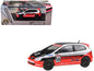 2005 Honda Civic #16 Silver Metallic Red Black 1/64 Diecast Model Car - Paragon