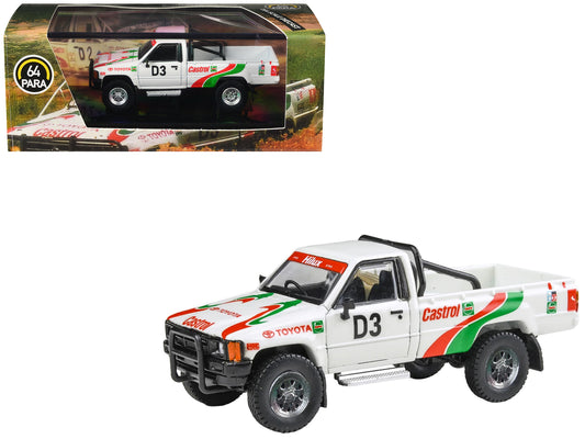 Toyota Hilux Pickup Truck #D3 White Graphics (1995) 1/64 Diecast Model - Paragon