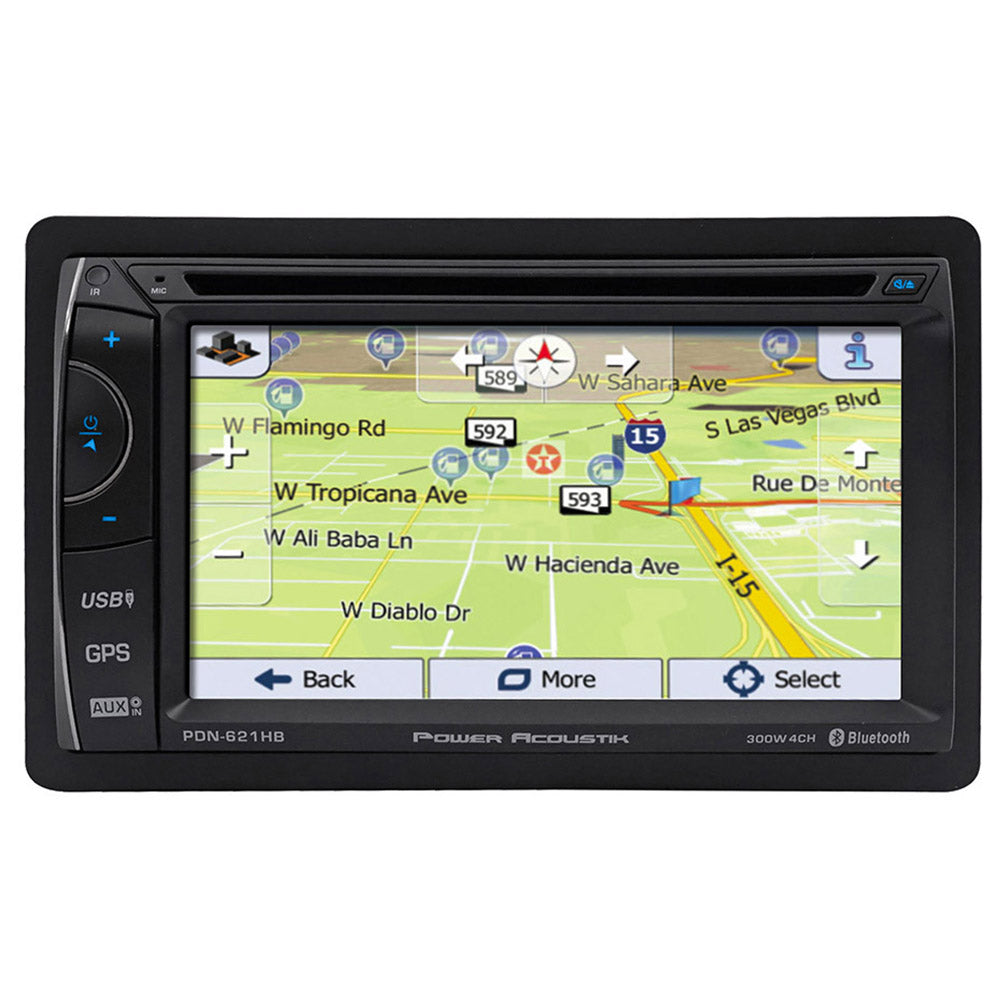 Power Acoustik 6.2" D.Din AM/FM/CD/DVD/USB/BT Navigation