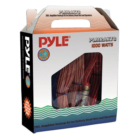 Pyle 8 Gauge Amplifier Wiring Kit Marine Grade - 1000 Watts