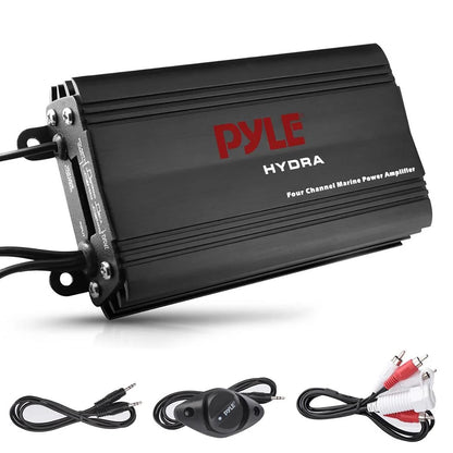 Pyle Marine 4 Channel Amplifier 800W MAX - Black Finish