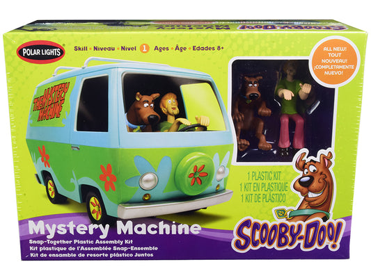 Skill 1 Snap Model Kit The Mystery Machine with Two Figurines (Scooby-Doo and Shaggy) 1/25 Scale Model by Polar Lights T&y