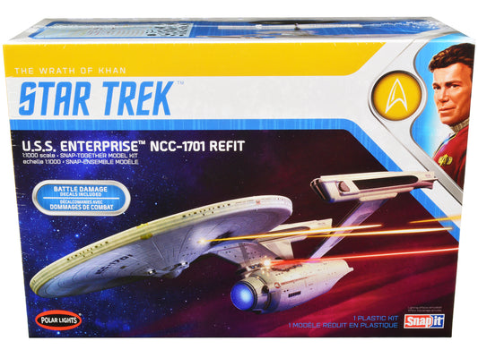 Skill 2 Snap Model Kit U.S.S. Enterprise NCC-1701 Refit Spaceship Movie 1/1000
