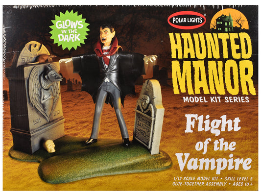 Skill 2 Model Kit Haunted Manor "Flight of the Vampire" Diorama Set 1/12 Scale Model by Polar Lights T&y