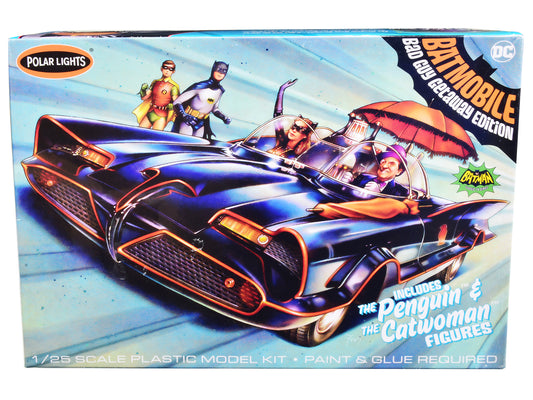 Skill 2 Model Kit 1966 Batmobile Penguin Catwoman Figures Batman 1/25 Scale