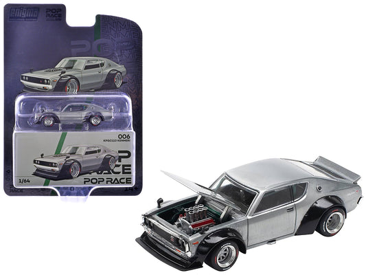 Skyline KPGC110 "Kenmeri" RHD (Right Hand Drive) Raw Metal "Enigma Exclusive Edition" 1/64 T&y Diecast Model Car by Pop Race