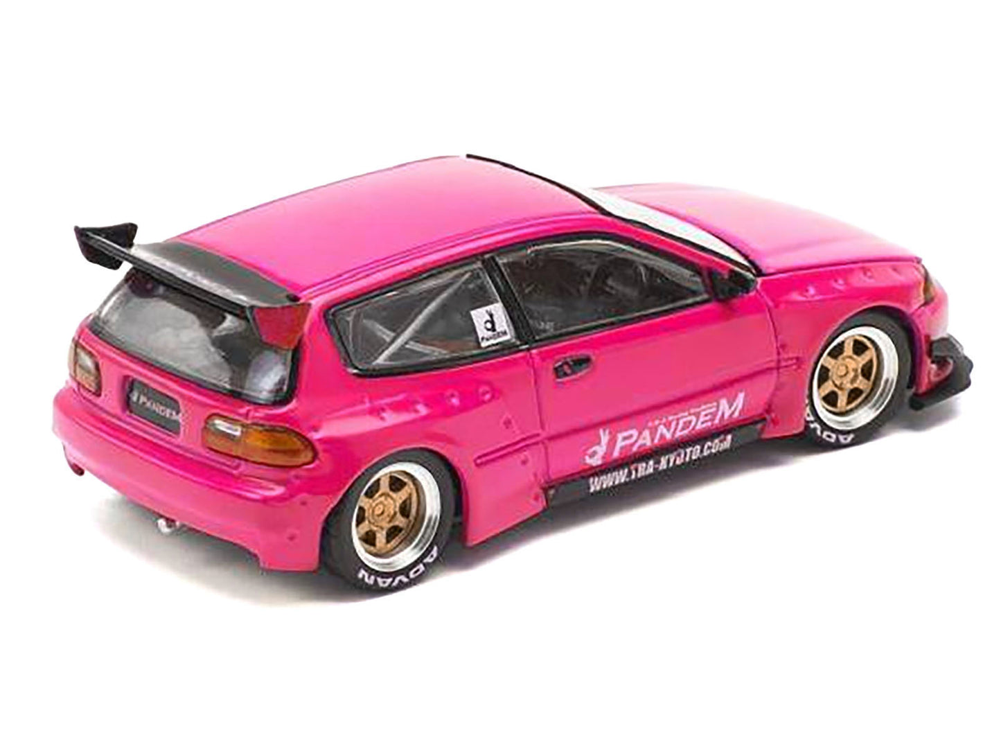 Pandem Civic EG6 RHD (Right Hand Drive) Pink "Enigma Exclusive Edition" 1/64 T&y Diecast Model Car by Pop Race