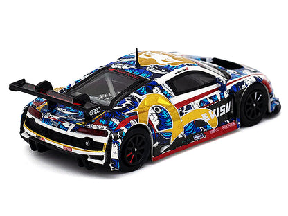 Audi R8 LMS "Evisu Racing X Works" White with Graphics 1/64 T&y Diecast Model Car by Pop Race