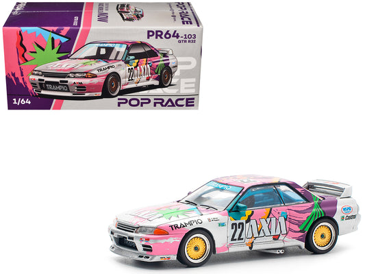 GTR R32 RHD (Right Hand Drive) #22 Masahiko Kageyama - Kazuo Shimizu "Axia" Group A "Japanese Touring Car Championship" (1991) 1/64 T&y Diecast Model Car by Pop Race