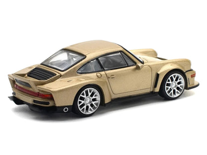 Singer DLS Turbo Gold Metallic 1/64 Diecast Model Car by Pop Race