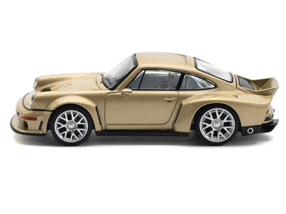 Singer DLS Turbo Gold Metallic 1/64 Diecast Model Car by Pop Race