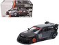 Pandem Civic EG6 RHD (Right Hand Drive) "Kanjozoku" Matt Black and Gray with Graphics 1/64 T&y Diecast Model Car by Pop Race